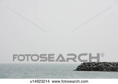 Picture - Fujairah UAE rock jetty Fujairah. Fotosearch