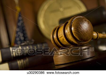 Stock Photograph - Gavel in court room. Fotosearch