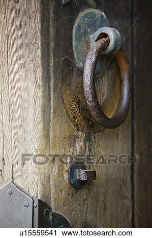 Stock Image - Japan Nara Todai-ji Temple Door knobs of shrine close-up. Fotosearch