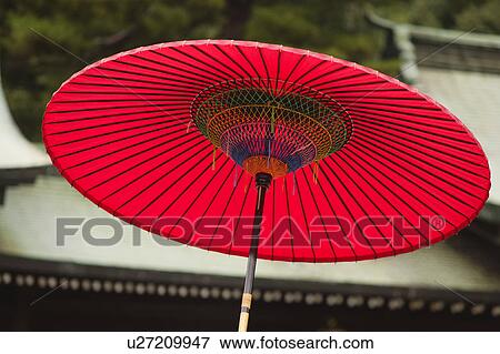 Japan Tokyo Meiji-jingu Shinto Shrine traditional red umbrella View Large Photo Image Stock Photo - Japan Tokyo Meiji-jingu Shinto Shrine traditional red umbrella. Fotosearch