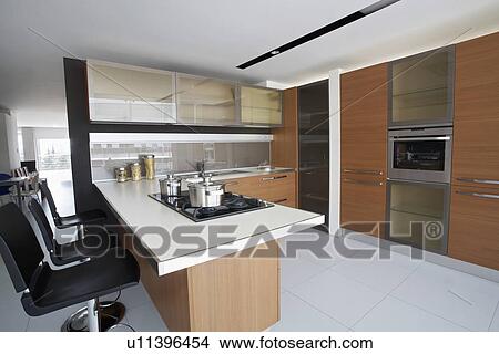 Kitchen in contemporary furniture store View Large Photo Image Picture - Kitchen in contemporary furniture store. Fotosearch