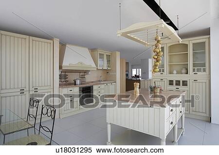 Stock Photography - Kitchen in contemporary furniture store. Fotosearch