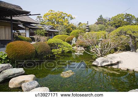 Stock Image - Korakuen Garden in Okayama. Fotosearch