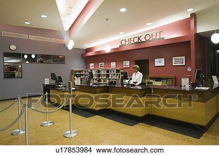 Library checkout desk View Large Photo Image Picture - Library checkout desk. Fotosearch