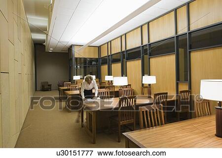 Stock Photo - Library checkout desk. Fotosearch
