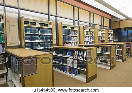 Stock Image - Library reading room. Fotosearch