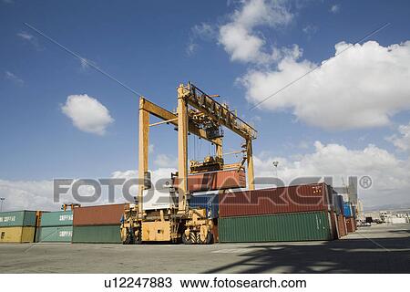 Stock Image - Limassol Cyprus cranes. Fotosearch