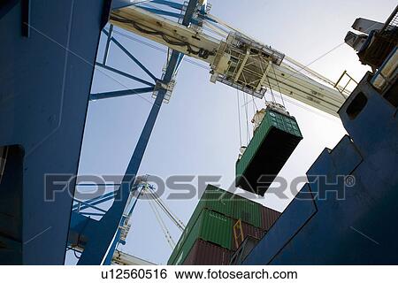 Stock Photograph - Limassol Cyprus dockside crane. Fotosearch