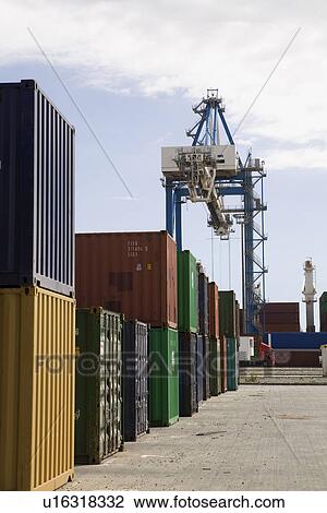 Stock Image - Limassol Cyprus Freight terminal. Fotosearch
