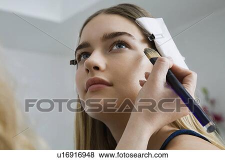 Model Having Makeup Applied View Large Photo Image Stock Photo - Model Having Makeup Applied. Fotosearch