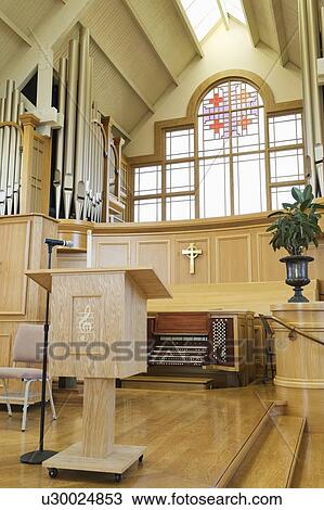 Modern church interior View Large Photo Image Stock Image - Modern church interior. Fotosearch
