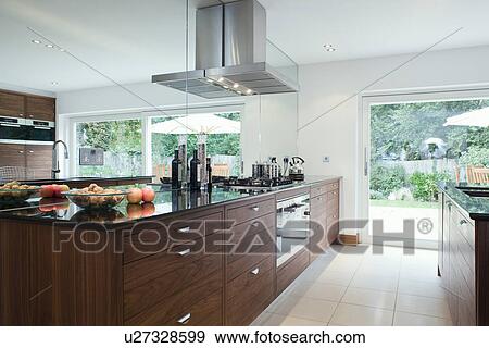 Modern kitchen View Large Photo Image Stock Photo - Modern kitchen. Fotosearch
