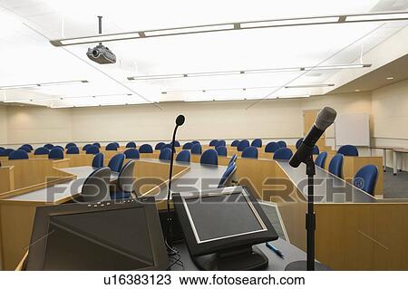 Stock Image - Modern lecture hall. Fotosearch