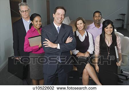 Stock Image - Multi Racial Group of Business People Portrait. Fotosearch