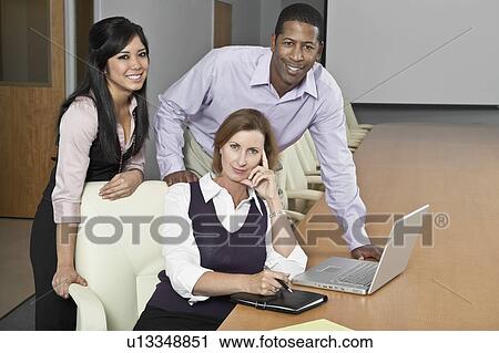 Multi Racial Group of Business People Portrait View Large Photo Image Stock Image - Multi Racial Group of Business People Portrait. Fotosearch