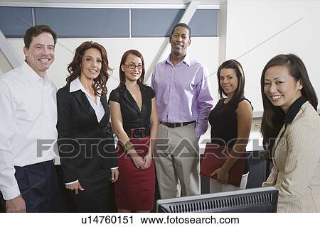 Multi Racial Group of Business People Portrait View Large Photo Image Stock Image - Multi Racial Group of Business People Portrait. Fotosearch