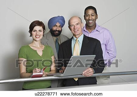 Stock Image - Multi Racial Group of Business People Portrait. Fotosearch