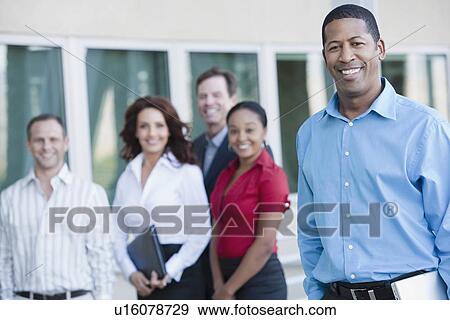 Multi Racial Group of Business People Portrait View Large Photo Image Stock Photo - Multi Racial Group of Business People Portrait. Fotosearch