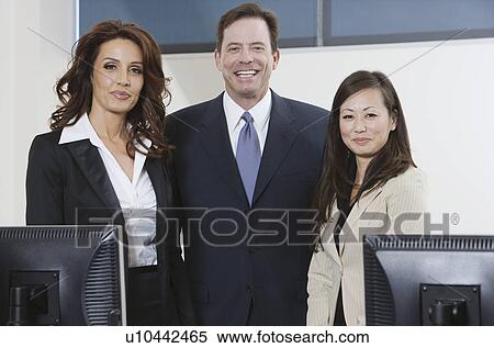 Multi Racial Group of Business People Portrait View Large Photo Image Stock Photography - Multi Racial Group of Business People Portrait. Fotosearch
