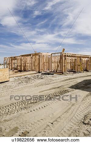 New homes under construction View Large Photo Image Stock Photograph - New homes under construction. Fotosearch