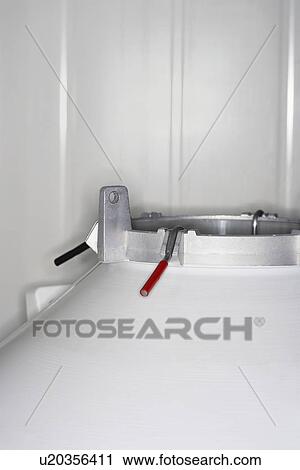 Stock Image - Nitrogen tank close up. Fotosearch