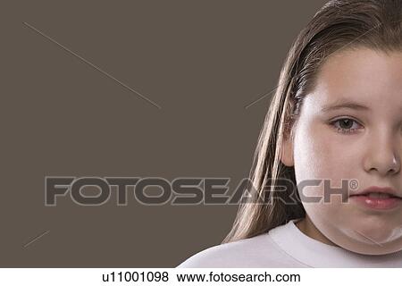 Stock Photo - Overweight girl pensive. Fotosearch
