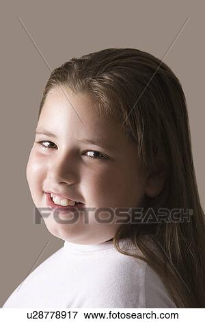Overweight girl smiling View Large Photo Image Stock Photo - Overweight girl smiling. Fotosearch