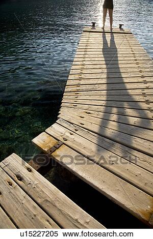 Person standing on jetty View Large Photo Image Stock Photography - Person standing on jetty. Fotosearch