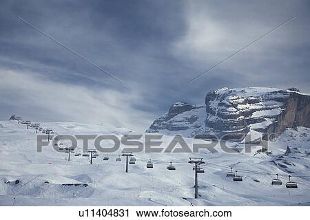 Stock Image - Ski lift. Fotosearch
