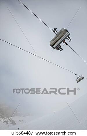 Ski lift View Large Photo Image Stock Photo - Ski lift. Fotosearch