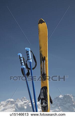 Ski poles and ski View Large Photo Image Stock Image - Ski poles and ski. Fotosearch