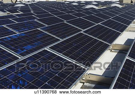 Solar Panels at Solar Power Plant View Large Photo Image Stock Photo - Solar Panels at Solar Power Plant. Fotosearch