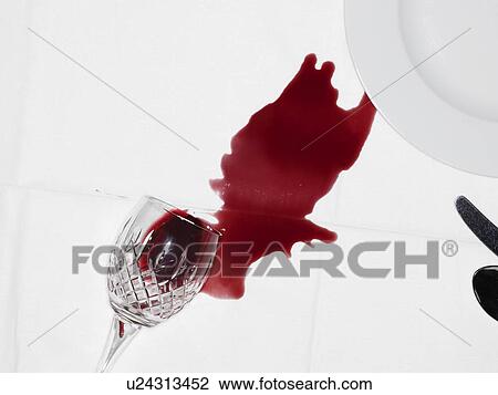 Stock Image - Spilled Wine. Fotosearch