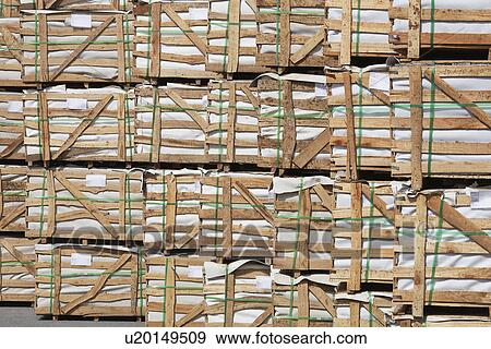 Stacked Crates of Building Materials View Large Photo Image Stock Photo - Stacked Crates of Building Materials. Fotosearch
