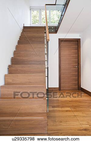 Staircase in house interior View Large Photo Image Stock Photo - Staircase in house interior. Fotosearch