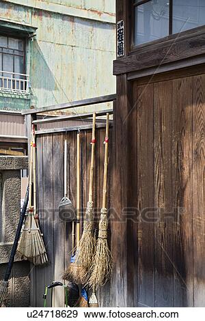 Straw Brooms on Fence at Shitaya Jinja Shinto Shrine View Large Photo Image Stock Photo - Straw Brooms on Fence at Shitaya Jinja Shinto Shrine. Fotosearch