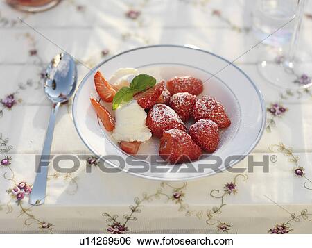 Stock Photograph - Strawberry desert. Fotosearch