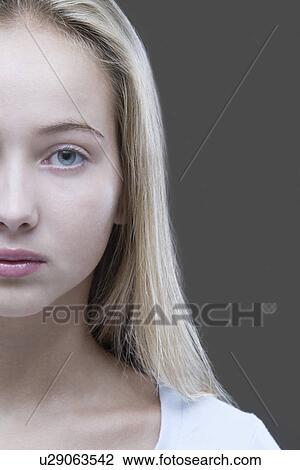 Studio shot of teenage (16-17) girl View Large Photo Image Stock Image - Studio shot of teenage (16-17) girl. Fotosearch
