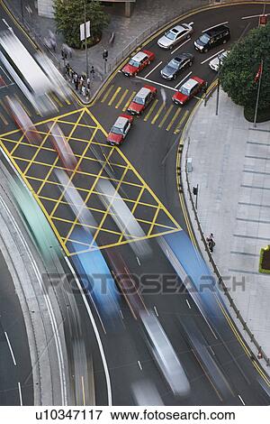 Stock Photo - Traffic in Hong Kong (blurred motion). Fotosearch