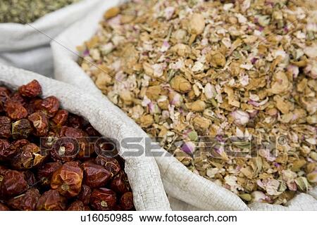 Stock Photography - UAE Dubai many different spices are for sale at the spice souq in Deira. Fotosearch