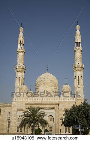 UAE Dubai The Jumeirah Mosque the only mosque which non-Muslims are permitted to visit View Large Photo Image Stock Photography - UAE Dubai The Jumeirah Mosque the only mosque which non-Muslims are permitted to visit. Fotosearch