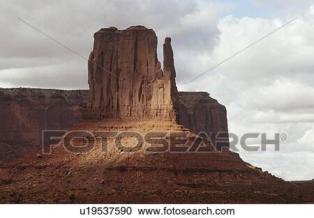 Stock Image - USA Arizona rock formation in Monument Valley. Fotosearch