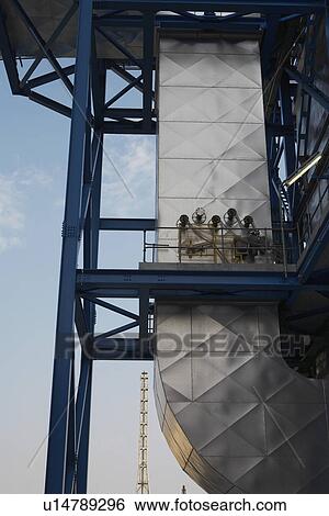 Stock Photograph - Waste gases outlet from boiler complex of oil-fired power station. Fotosearch