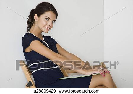 Stock Photo - Woman smiling. Fotosearch