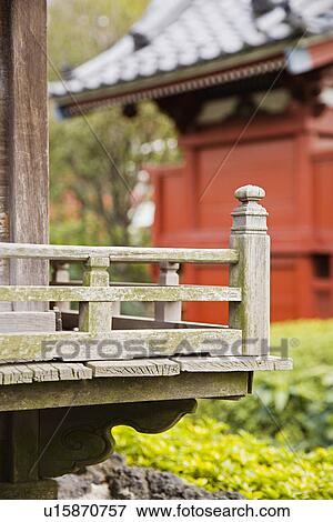 Wood Railing at Senso-ji Temple View Large Photo Image Stock Photo - Wood Railing at Senso-ji Temple. Fotosearch