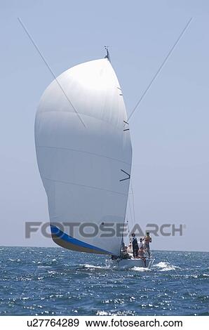 Yacht competes in team sailing event California View Large Photo Image Stock Photo - Yacht competes in team sailing event California. Fotosearch