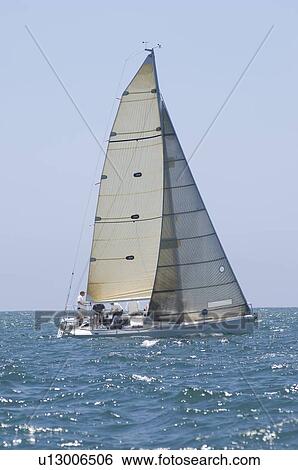 Yacht competes in team sailing event California View Large Photo Image Stock Photograph - Yacht competes in team sailing event California. Fotosearch