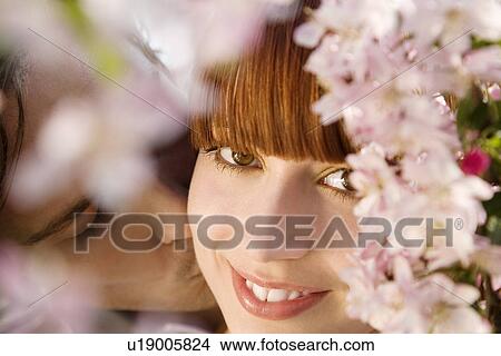 Young Man Kissing Woman Under a Blossoming Tree View Large Photo Image Picture - Young Man Kissing Woman Under a Blossoming Tree. Fotosearch