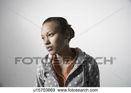 Young woman close-up view View Large Photo Image Stock Photo - Young woman close-up view. Fotosearch