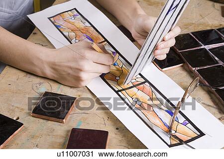 Stock Image - Artist at work close-up. Fotosearch